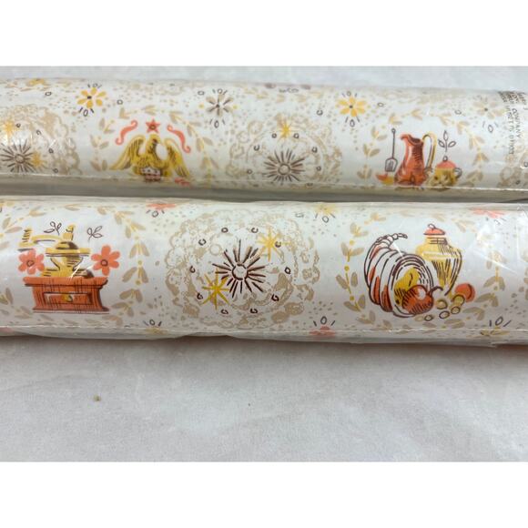 Magic Cover Vinyl Shelf Liner 2 Rolls Americana Print New Dead Stock Vintage 70s - Picture 2 of 9